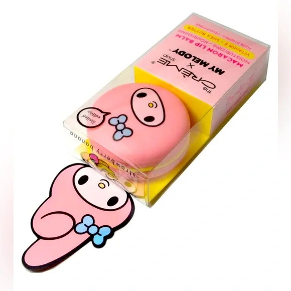 NWT Crème macaron lip balm. Crème shop x My Melody. Strawberry-banana. - Picture 2 of 10